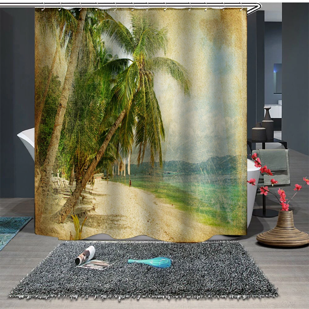 Custom Made Shower Curtain Bathroom Curtain Partition 1.5 x 1.8m 1.8 x 1.8m 1.8 x 2m Coconut Tree Sea Beach
Custom Made Shower Curtain Bathroom Curtain Partition 1.5 x 1.8m 1.8 x 1.8m 1.8 x 2m Coconut Tree Sea Beach