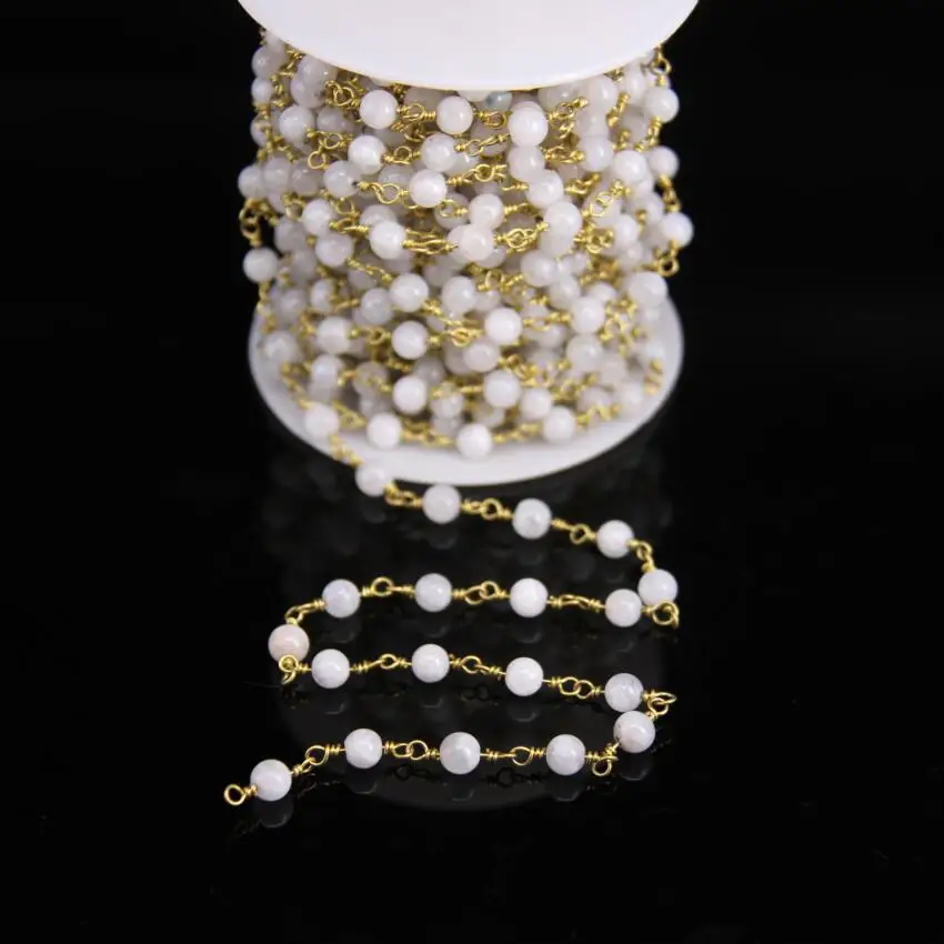 5Meter,6mm,Fashion Moonstone Round beads Rosary Link Chain,Rainbow Moonstone beads Wire Wrapped Chain DIY Bracelet Necklace
5Meter,6mm,Fashion Moonstone Round beads Rosary Link Chain,Rainbow Moonstone beads Wire Wrapped Chain DIY Bracelet Necklace