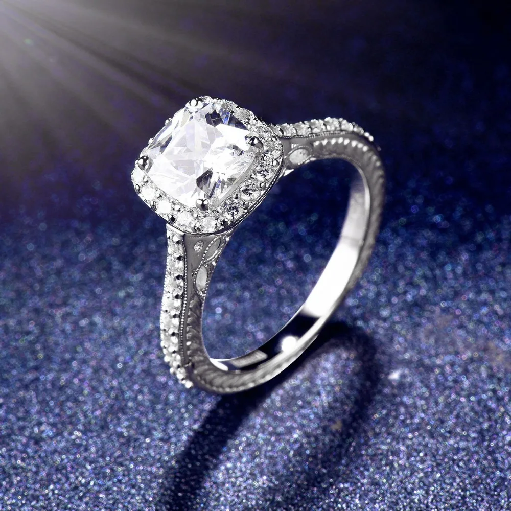 1.5 carats Simulated Diamond Exquisite Rings Certified S925 Sterling Silver CZ Wedding Engagement Ring Classic Vintage Style 925
1.5 carats Simulated Diamond Exquisite Rings Certified S925 Sterling Silver CZ Wedding Engagement Ring Classic Vintage Style 925