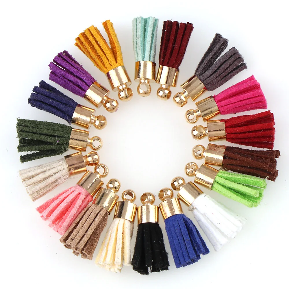 20 Pieces 5x18mm Suede Leather Colorful Tassel With Gold Color Cap Pendant For DIY Earring Finding Mix Colors Randomly
20 Pieces 5x18mm Suede Leather Colorful Tassel With Gold Color Cap Pendant For DIY Earring Finding Mix Colors Randomly