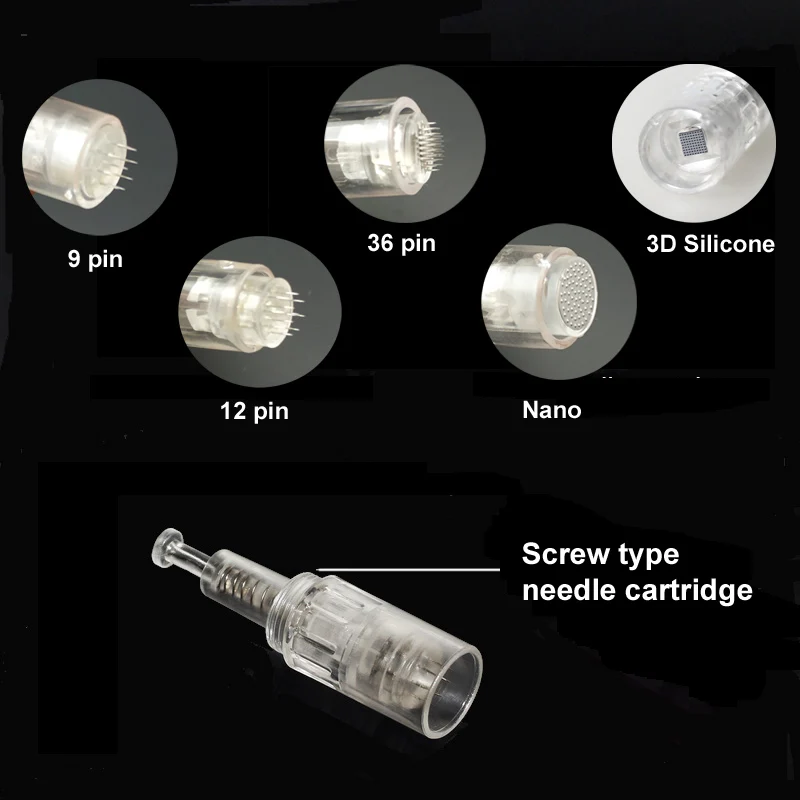 100pc Disposible 9pin 12 pin 36 pin nano/ 3D silicon needle cartridge screw head for derma pen
100pc Disposible 9pin 12 pin 36 pin nano/ 3D silicon needle cartridge screw head for derma pen