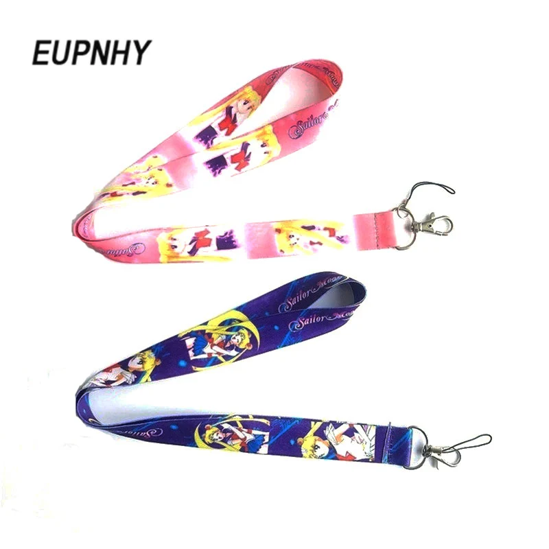 EUPNHY 1 шт. японский аниме Сейлор Мун шейный ремешок Ремешки КЛЮЧИ ID Card тренажерный