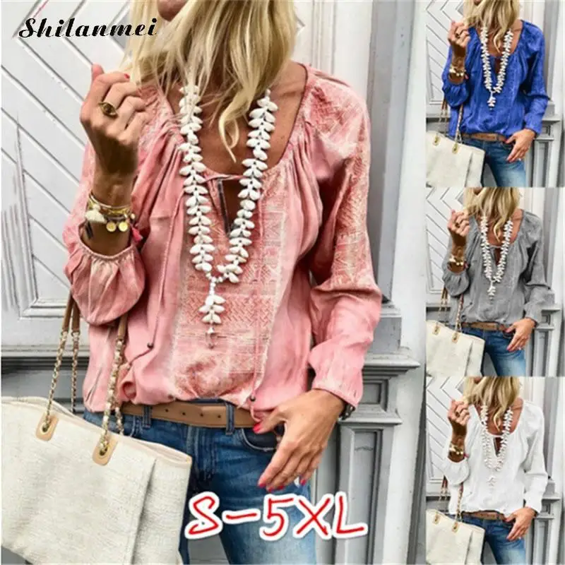 2018 Autumn Women Blouses Long Sleeve O Neck Embroidery Floral Vintage Blouse Cotton Causal Loose Plus Size Shirt Camisas Blusas
2018 Autumn Women Blouses Long Sleeve O Neck Embroidery Floral Vintage Blouse Cotton Causal Loose Plus Size Shirt Camisas Blusas