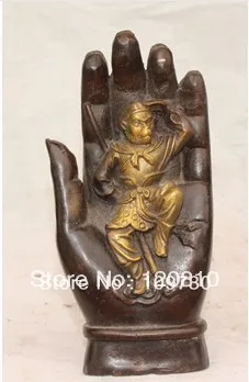 Bir 00241 5 "китайская Бронзовая позолоченная обезьяна King Sun Wukong Шакьямуни, татхагата, рука Будды
Bir 00241 5 "китайская Бронзовая позолоченная обезьяна King Sun Wukong Шакьямуни, татхагата, рука Будды
