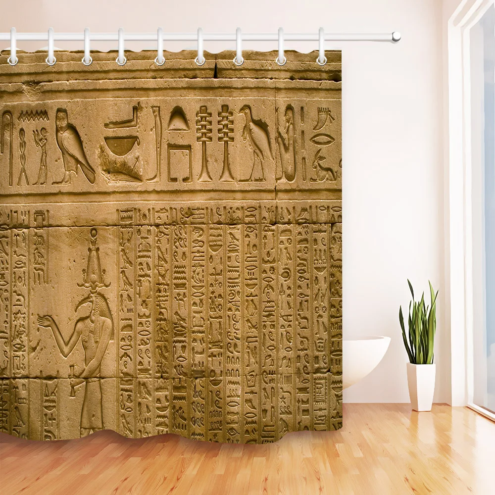 72'' Egyptian Hieroglyphs in Temple Shower Curtain With Hooks Set Ancient Egypt Bathroom Waterproof Fabric For Art Bathtub Decor
72'' Egyptian Hieroglyphs in Temple Shower Curtain With Hooks Set Ancient Egypt Bathroom Waterproof Fabric For Art Bathtub Decor