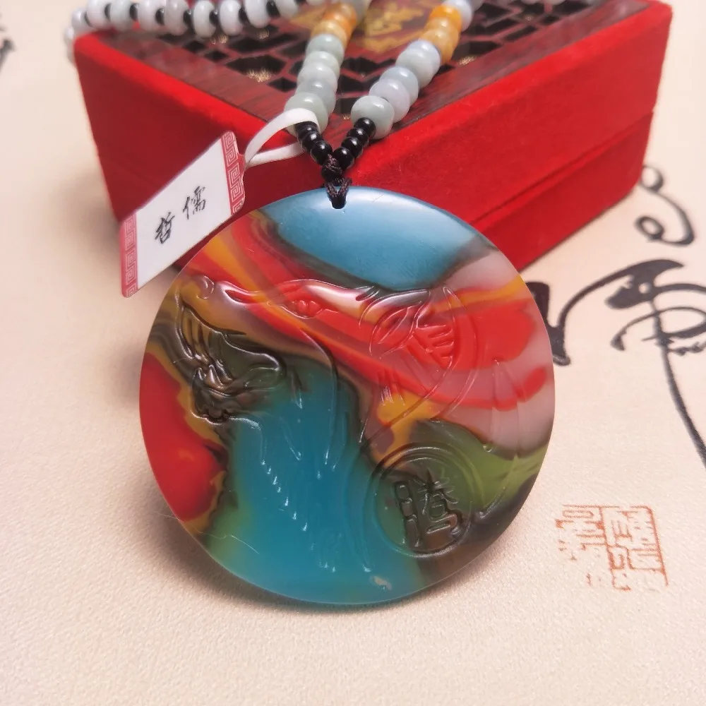 Zheru Jewelry Pure Natural Colorful Jade Carving Wolf Head Pendant Tricolor Jadeite Bead Necklace Send National Certificate
Zheru Jewelry Pure Natural Colorful Jade Carving Wolf Head Pendant Tricolor Jadeite Bead Necklace Send National Certificate