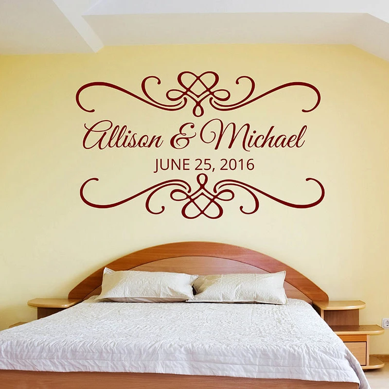 Simple Wall Custom Wedding Name Date Tag Bride Bridegroom Removable Mural Art Decor For Bedroom L773
Simple Wall Custom Wedding Name Date Tag Bride Bridegroom Removable Mural Art Decor For Bedroom L773