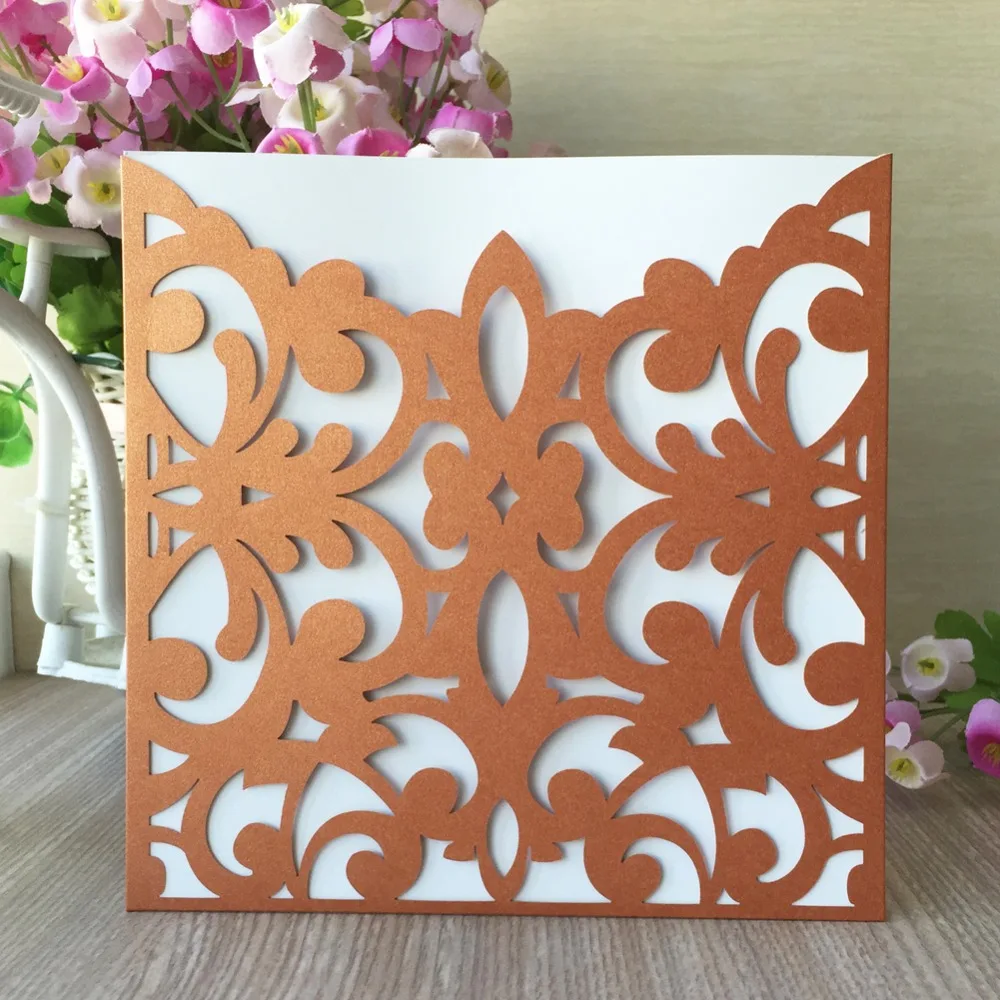 20pcs/lot Unique Laser Cut Flower Pattern Wedding Invitations Pocket Design Birthday Card Festival Party Celebration
20pcs/lot Unique Laser Cut Flower Pattern Wedding Invitations Pocket Design Birthday Card Festival Party Celebration