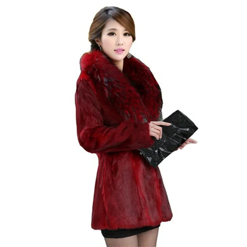 Faux Fur Coat Women Black Wine Red S-4XL Plus Size Loose Fox Fur Collar Jackets Autumn Winter Korean Office Mom Clothing LD1085
Faux Fur Coat Women Black Wine Red S-4XL Plus Size Loose Fox Fur Collar Jackets Autumn Winter Korean Office Mom Clothing LD1085