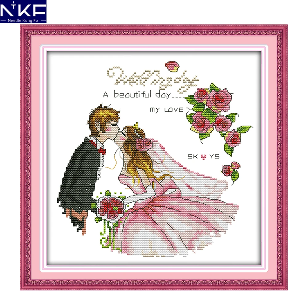 NKF Wedding Pattern DIY Kit Handmade Craft Painting Needlework Cross Stitch Embroidery Printed Design Stitching Home Decor
NKF Wedding Pattern DIY Kit Handmade Craft Painting Needlework Cross Stitch Embroidery Printed Design Stitching Home Decor