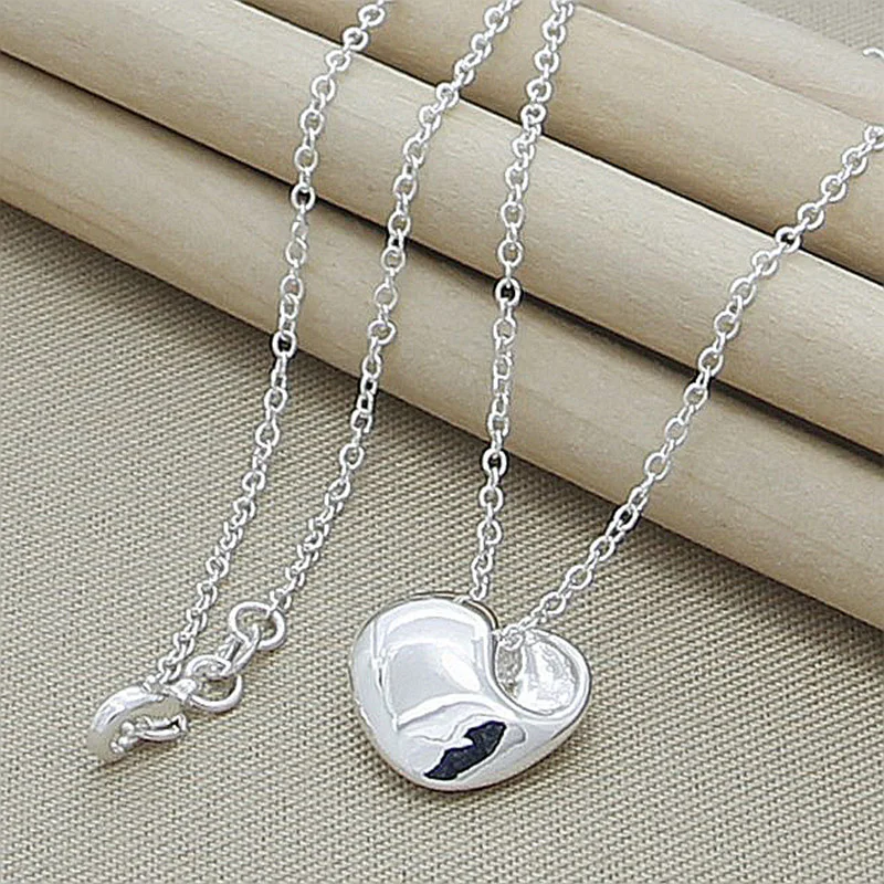 925 Silver Chains Necklace Heart Pendants Necklaces For Women Valentine's Day Jewelry Gifts
925 Silver Chains Necklace Heart Pendants Necklaces For Women Valentine's Day Jewelry Gifts