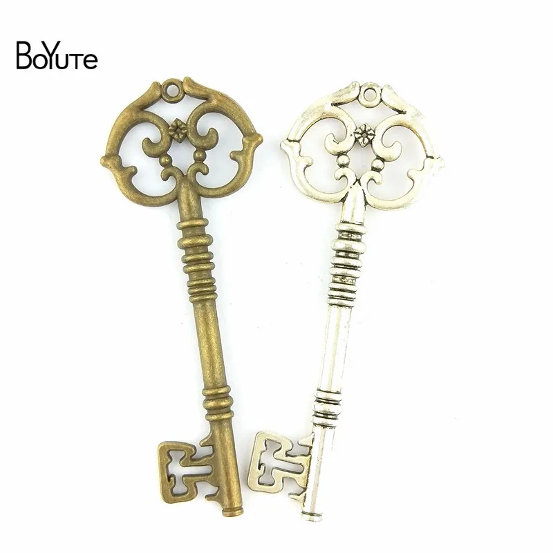 

BoYuTe (20 Pieces/Lot) 30*80MM Antique Bronze Silver Plated Zinc Alloy Materials Diy Pendant Key Jewelry Making Findings