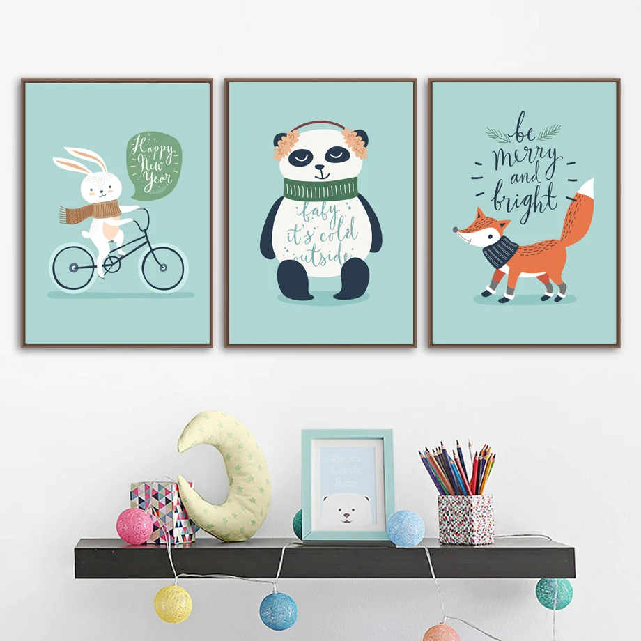 Cute Bear Panda Fox Rabbit Owl Animals Nordic Posters And Prints Wall Art Canvas Painting Nursery Wall Pictures Kids Room Decor
Cute Bear Panda Fox Rabbit Owl Animals Nordic Posters And Prints Wall Art Canvas Painting Nursery Wall Pictures Kids Room Decor