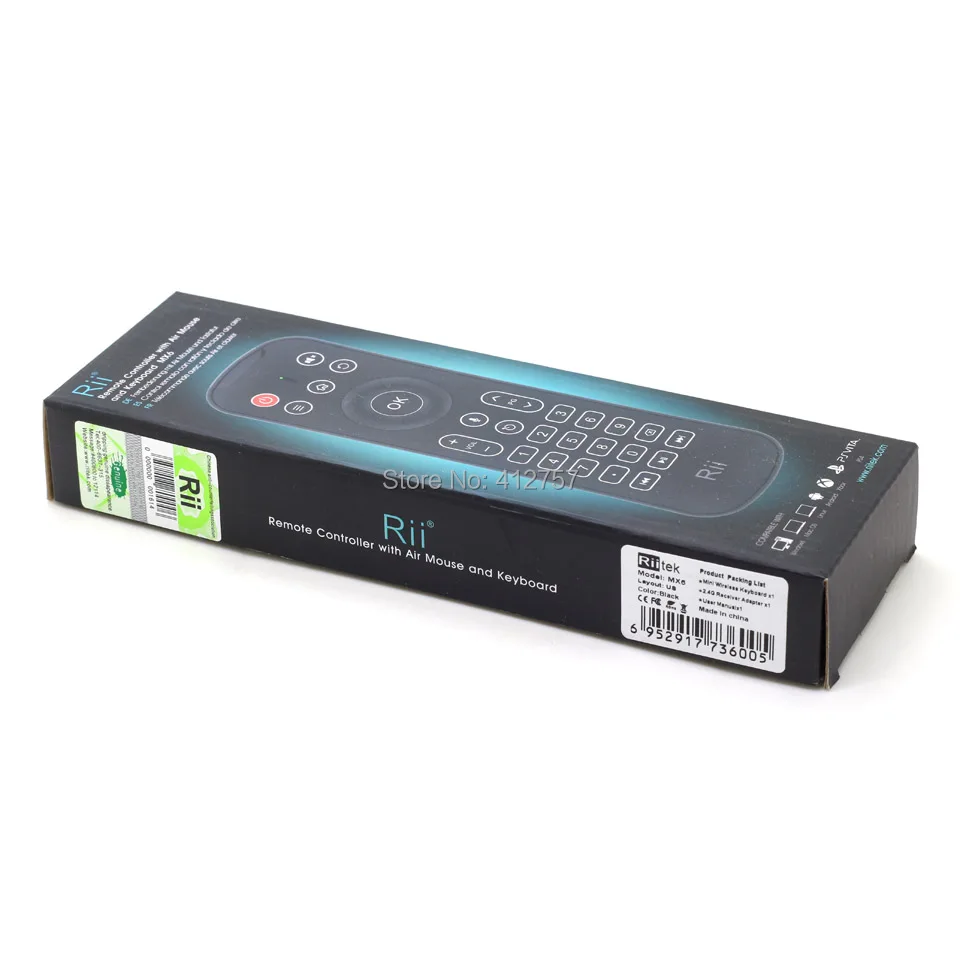 Rii MX6 Mini Teclado 2.4G Wireless Keyboard 6-Axis Gyroscope Air Mouse with IR Remote Control/Backlit for Mini PC/Android TV Box
Rii MX6 Mini Teclado 2.4G Wireless Keyboard 6-Axis Gyroscope Air Mouse with IR Remote Control/Backlit for Mini PC/Android TV Box