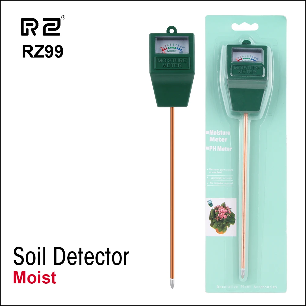 

RZ Soil Moisture Meter Humidity Detector Digital PH Meter Soil Moisture Monitor Hygrometer Gardening Plant Lignt Sunlight Tester