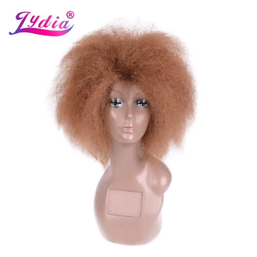 Фото Лидия короткие синтетические парики афро кудрявые прямые чистый - купить
