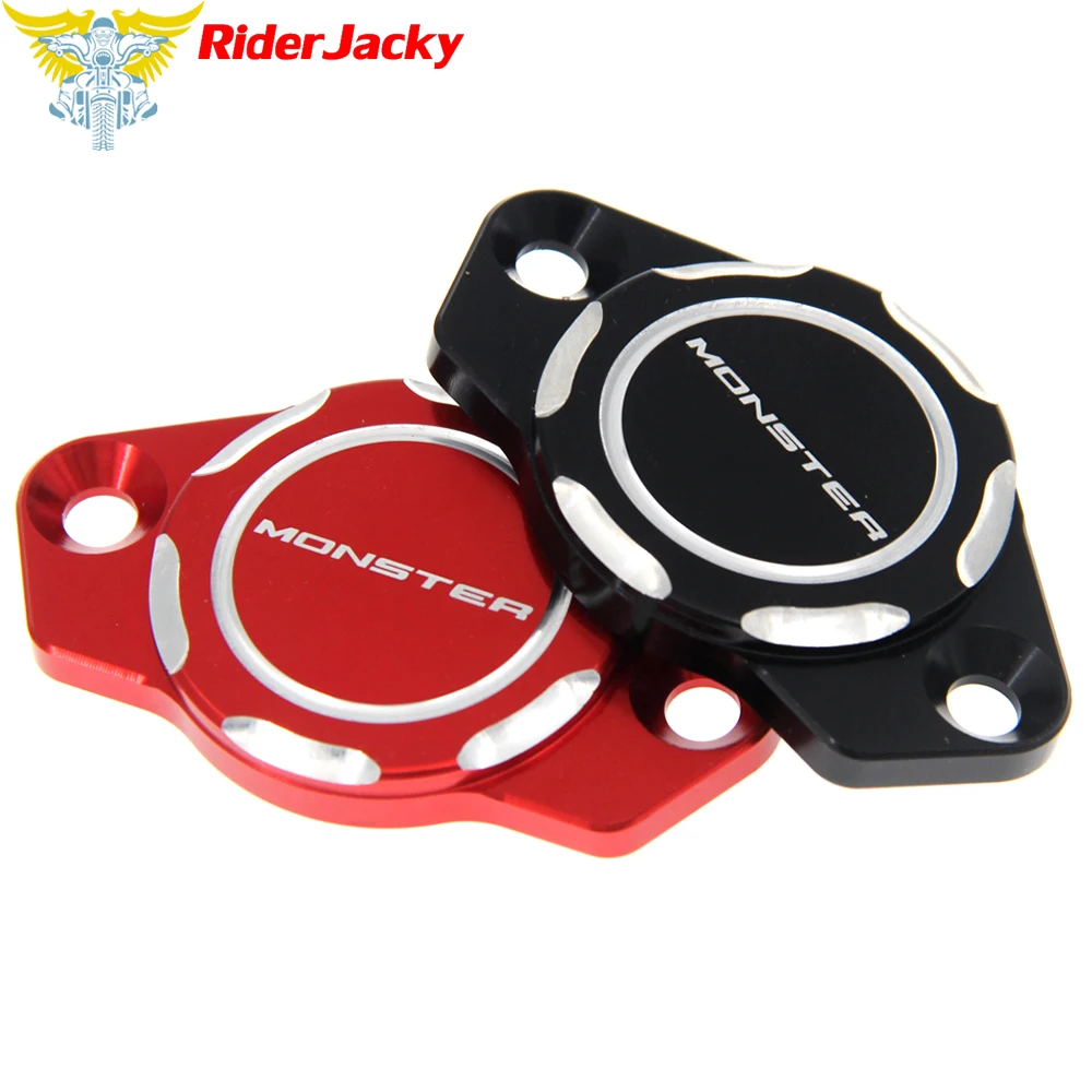 Крышка фильтра двигателя RiderJacky черный красный с ЧПУ для мотоциклов Ducati Monster 695 2007