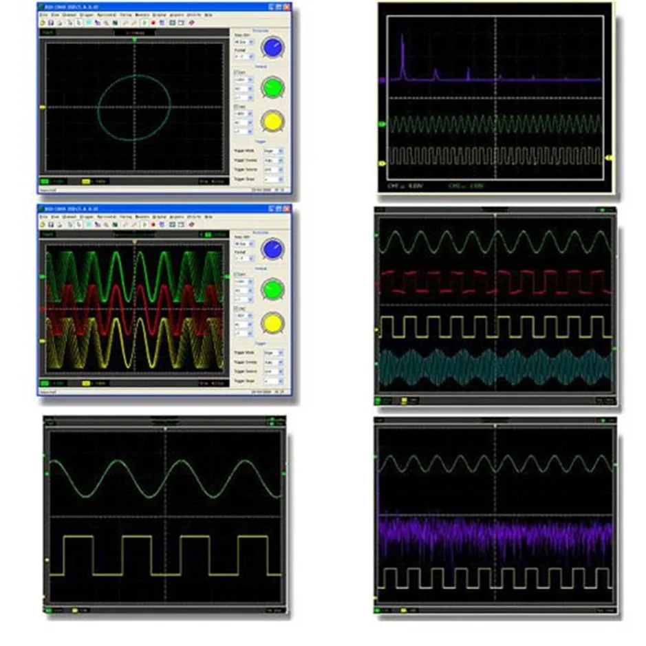 

Hantek6052BE PC USB Analog Virtual oscilloscope 2CH 50MHz 150MS/s, portalbe tools Logic Analyzer