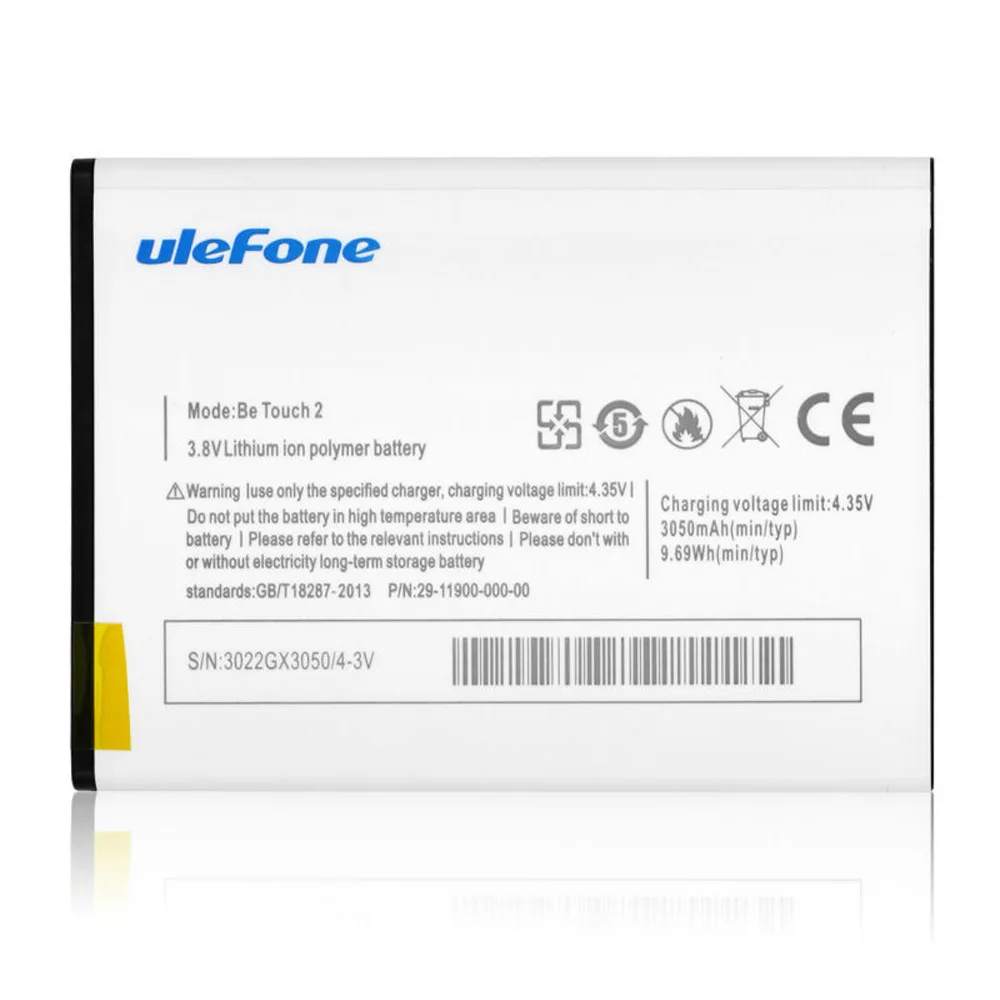 Высококачественный оригинальный запасной аккумулятор Ulefone Be Touch 3050 мАч для 2/3 Smart