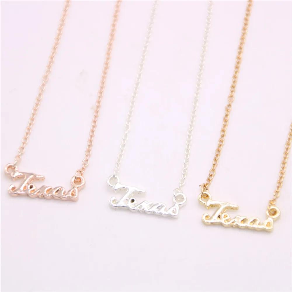 New style state name Pendant necklace Letter Pendant necklace designed for women
New style state name Pendant necklace Letter Pendant necklace designed for women