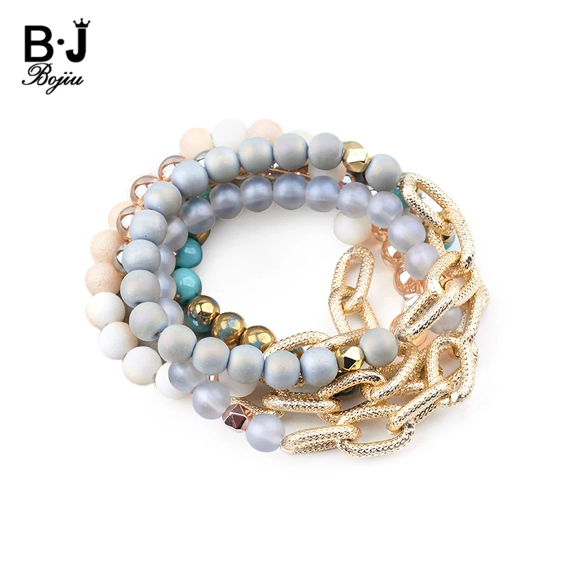 BOJIU Bohemian Big Link Gold-color Chain Charm Bracelets For Women 8mm Matte Glass Beads Bracelet Lady Party Jewelry Gift BC290
BOJIU Bohemian Big Link Gold-color Chain Charm Bracelets For Women 8mm Matte Glass Beads Bracelet Lady Party Jewelry Gift BC290