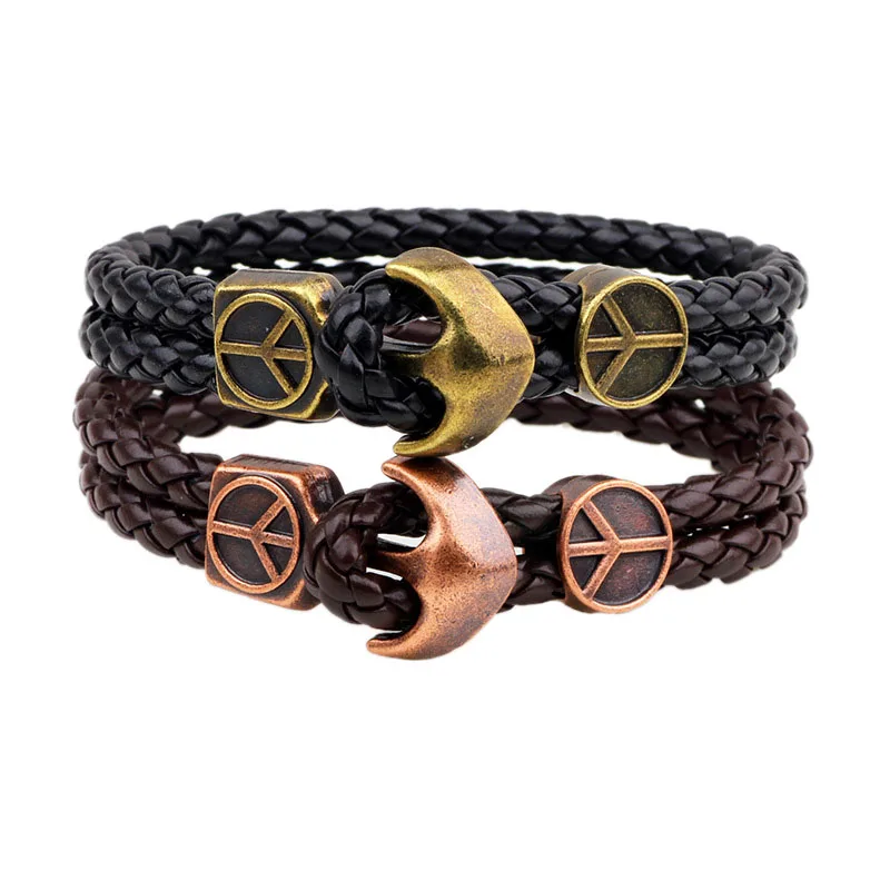 Kirykle Cuff braided Wrap Bracelet & Bangles Men Jewelry Pirate 3 Types Style Genuine Leather Anchor Bracelets Gifts
Kirykle Cuff braided Wrap Bracelet & Bangles Men Jewelry Pirate 3 Types Style Genuine Leather Anchor Bracelets Gifts