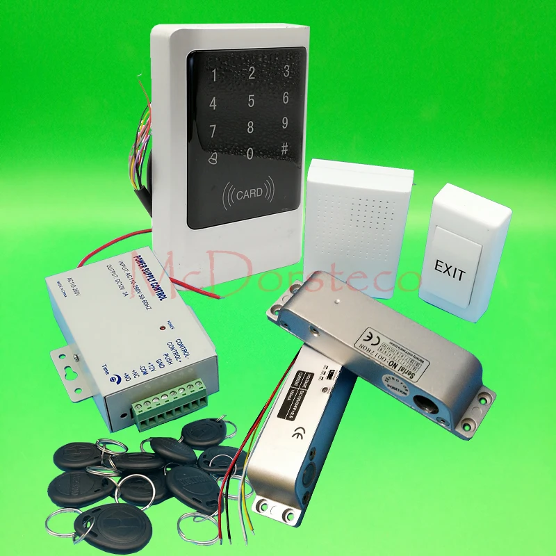 Metal IP68 Waterproof Full 125khz Rfid Door Lock control system Kit Surface Drop Bolt Lock Touch Keypad wood door Access Control
Metal IP68 Waterproof Full 125khz Rfid Door Lock control system Kit Surface Drop Bolt Lock Touch Keypad wood door Access Control