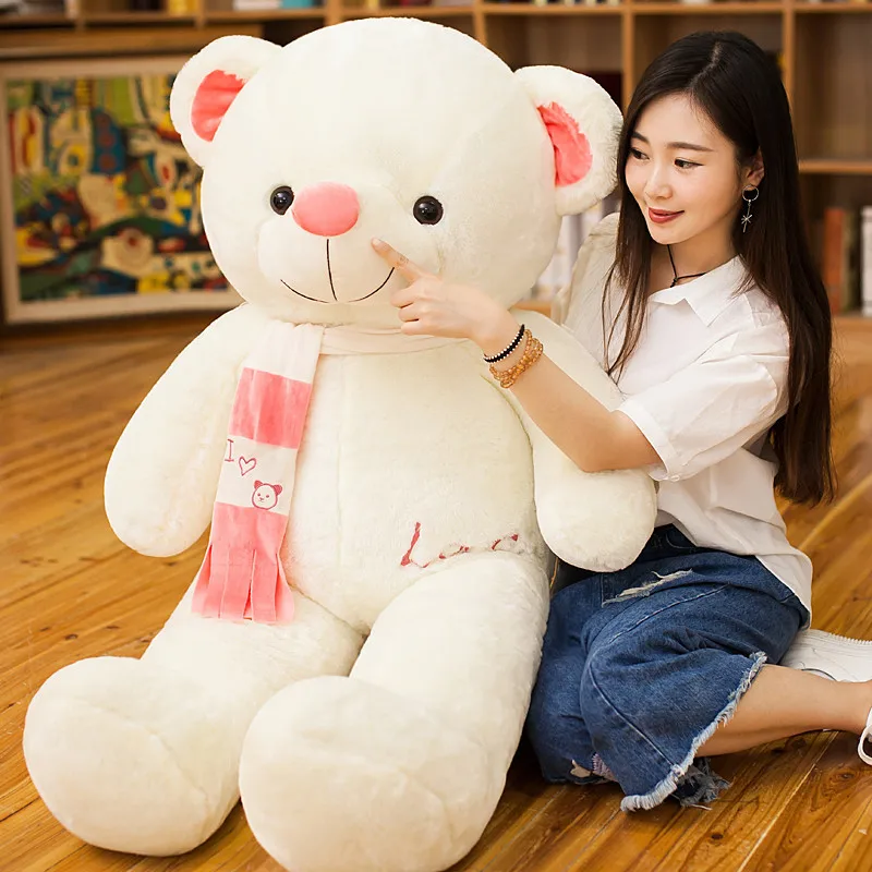 180cm Giant Teddy Bear PP Cotton Cute Scarf Big White Bear Soft Plush Toys Stuffed Animals Girlfriend Gifts Hug Toy for Sleep
180cm Giant Teddy Bear PP Cotton Cute Scarf Big White Bear Soft Plush Toys Stuffed Animals Girlfriend Gifts Hug Toy for Sleep