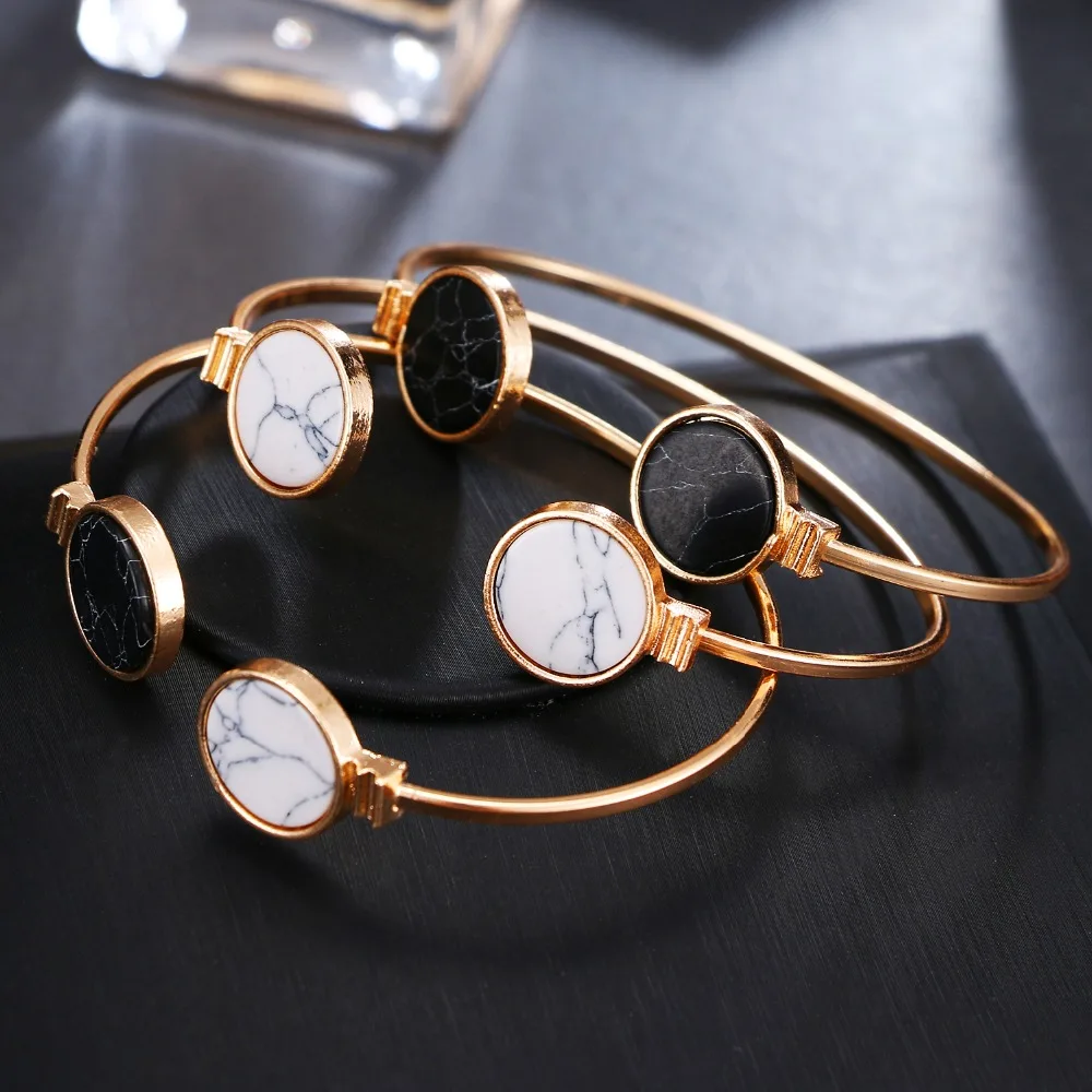 IPARAM Fashion Charm Bangles Opening Adjustable Women's Geometric Round Black and White Marbles Bangles & Bracelets
IPARAM Fashion Charm Bangles Opening Adjustable Women's Geometric Round Black and White Marbles Bangles & Bracelets