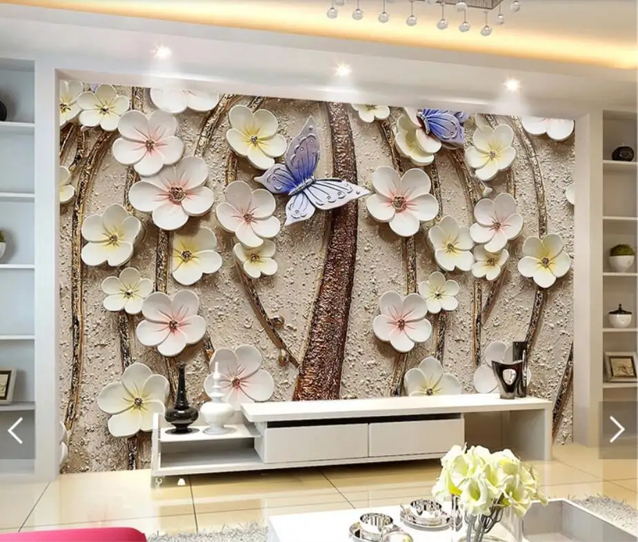 Embossed Flower Butterfly Mural Wall Papers for Living Room Bedroom Wallpaper Hand Painted Papiers Peint 3d Floral Photo Murals
Embossed Flower Butterfly Mural Wall Papers for Living Room Bedroom Wallpaper Hand Painted Papiers Peint 3d Floral Photo Murals