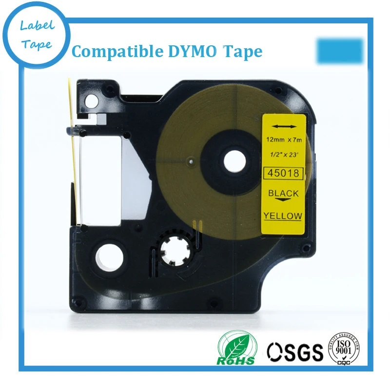 3PCS Compatible Dymo D1 Tape 12mm 45018 black on yellow Dymo Labelmanager Labelling Tape Typewriter Ribbon Cartridge 45018
3PCS Compatible Dymo D1 Tape 12mm 45018 black on yellow Dymo Labelmanager Labelling Tape Typewriter Ribbon Cartridge 45018