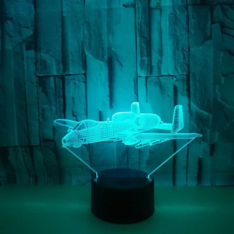 3D visual jet aeroplane Multi-colored Acrylic Light Creative gift Home Furnishing 7 color change
3D visual jet aeroplane Multi-colored Acrylic Light Creative gift Home Furnishing 7 color change