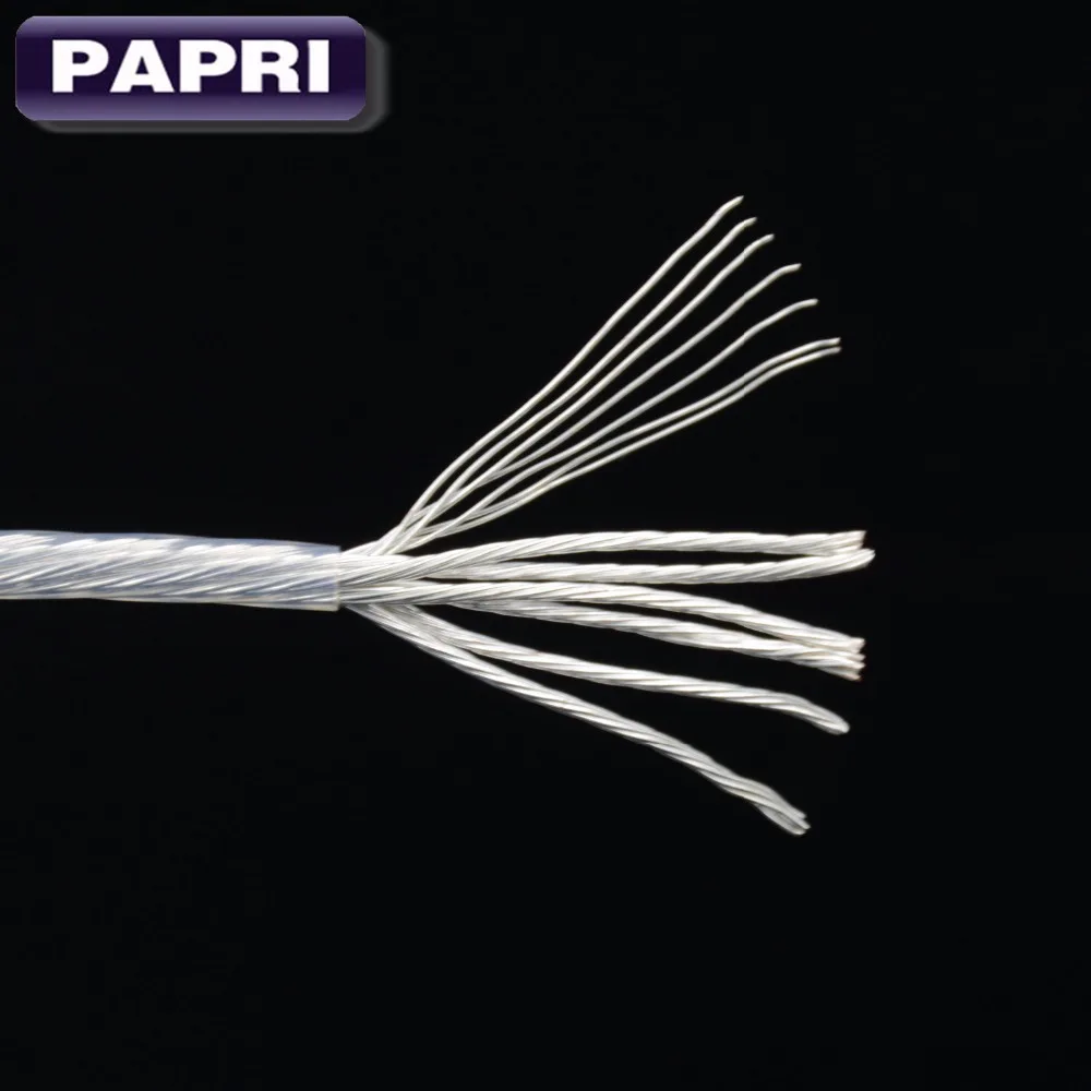 PAPRI 2.5mm2 DIY Speaker power Cable Amplifier PTFE High Purity OCC Copper Silver Wire For Audio HIFI DIY Tube Amp DAC CD Etc
PAPRI 2.5mm2 DIY Speaker power Cable Amplifier PTFE High Purity OCC Copper Silver Wire For Audio HIFI DIY Tube Amp DAC CD Etc