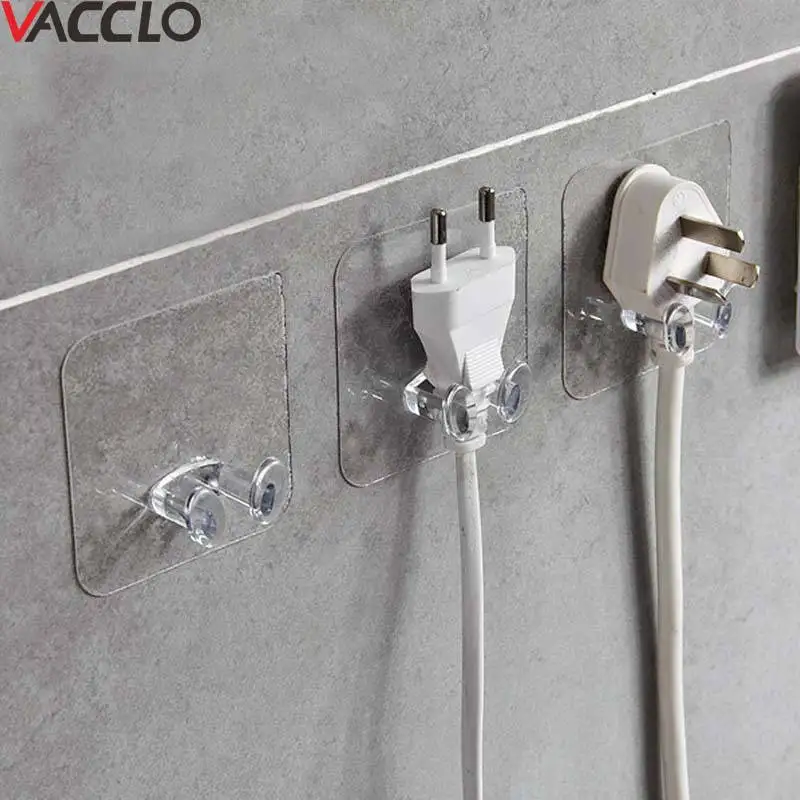 Vacclo 4pcs Adhesive Storage Hook Shelf Holder Power Plug Holder Rack Kitchen Tool Bathroom Organizer Socket Wall Mounted Hanger
Vacclo 4pcs Adhesive Storage Hook Shelf Holder Power Plug Holder Rack Kitchen Tool Bathroom Organizer Socket Wall Mounted Hanger