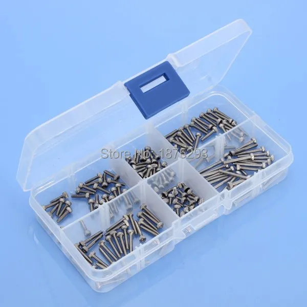 180pcs M2*4 /6 /8 /10 /12 /16 Stainless Steel Hex Socket Head Cap Screw M2 screw Accessories Kit
180pcs M2*4 /6 /8 /10 /12 /16 Stainless Steel Hex Socket Head Cap Screw M2 screw Accessories Kit