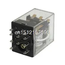 JQX-13F MY3 DC 12V Coil 11-Pin 3PDT Green LED Electromagnetic Relay