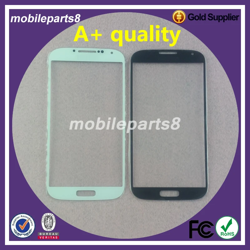 10pcs/lot A+ quality S4 i9500 Digitizer Glass for samsung galaxy s4 Front Screen Outer Replacement Black&White&Blue | Мобильные