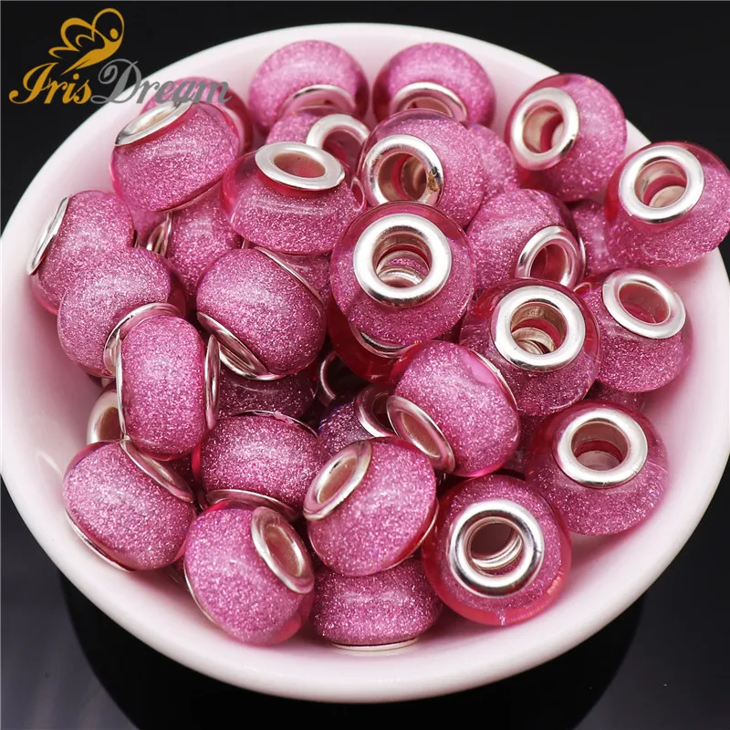 10Pcs Rondelle Glitter Round Big Hole Murano Resin Beads Spacer Fit Pandora Bracelet DIY Chain European Beads for Jewelry Making
10Pcs Rondelle Glitter Round Big Hole Murano Resin Beads Spacer Fit Pandora Bracelet DIY Chain European Beads for Jewelry Making