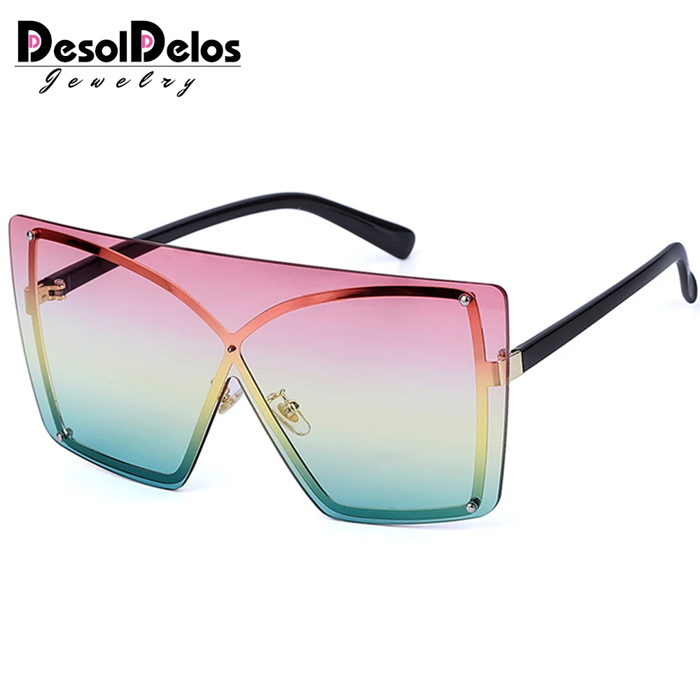 Oversized Red Yellow Gradient Cat Eye Sunglasses Women Luxury Brand Fashion Rimless Square Metal Female Men Sun Glasses N135
Oversized Red Yellow Gradient Cat Eye Sunglasses Women Luxury Brand Fashion Rimless Square Metal Female Men Sun Glasses N135