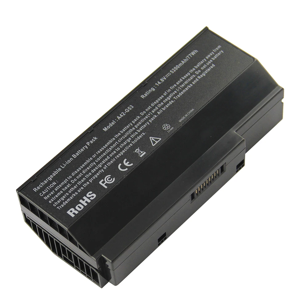 5200mAh for Asus Laptop battery A42-G73 A42-G53 G73-52 G73J G73JH G73JW G73JH-A1 G73JH-A2 G73JH-RBBX05 G73JH-X1 G73JH-X2 G73S
5200mAh for Asus Laptop battery A42-G73 A42-G53 G73-52 G73J G73JH G73JW G73JH-A1 G73JH-A2 G73JH-RBBX05 G73JH-X1 G73JH-X2 G73S