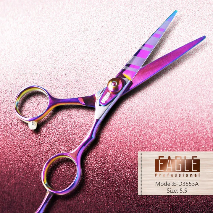 High Quality Stainless hairdressing scissors Hair cutting scissors purple titanium 5.5 inch hair salon scissors Free Shipping
High Quality Stainless hairdressing scissors Hair cutting scissors purple titanium 5.5 inch hair salon scissors Free Shipping