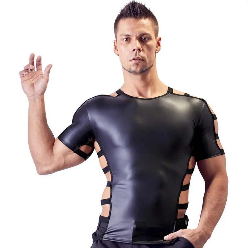 Plus Size M-2XL New Black Men Tops Short Sleeve Hollow Out Club Gay Exotic Sexy Male Lingerie Pole Dance Gay Fetish Sexy Tops
Plus Size M-2XL New Black Men Tops Short Sleeve Hollow Out Club Gay Exotic Sexy Male Lingerie Pole Dance Gay Fetish Sexy Tops
