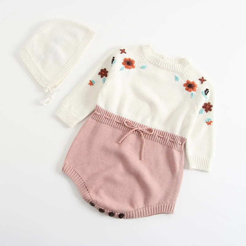 Baby Girl's Long Sleeve O-Neck Cute Flowers Embroidery Casual Fashion Knitted 2PCS Rompers 100% Cotton Spring/Autumn Rompers
Baby Girl's Long Sleeve O-Neck Cute Flowers Embroidery Casual Fashion Knitted 2PCS Rompers 100% Cotton Spring/Autumn Rompers