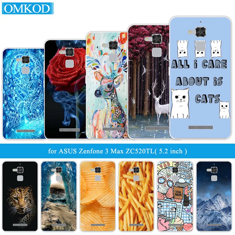 5 2 "чехол для телефона Asus Zenfone 3 Max ZC520TL X008D Snacks Zenfone3 Pegasus Horse X008 Silicon Fundas|Бамперы| |
