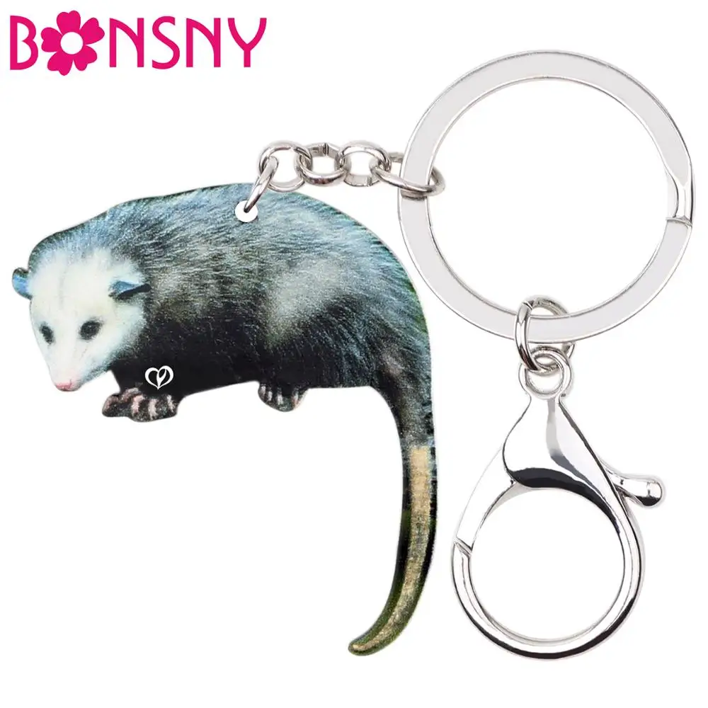 Bonsny Acrylic Cute Possum Keychain Fashion Wild Animal Jewelry For Women Keyrings Girls Bag Car Purse Charms Gift Accessory
Bonsny Acrylic Cute Possum Keychain Fashion Wild Animal Jewelry For Women Keyrings Girls Bag Car Purse Charms Gift Accessory