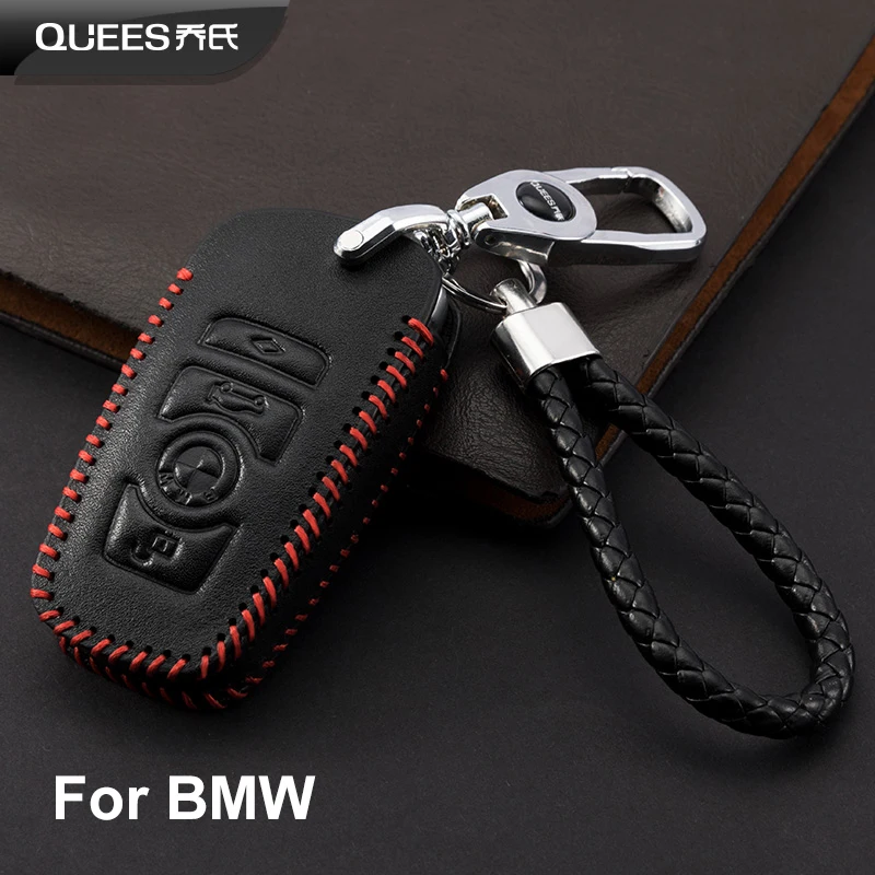 

QUEES Remote Control Fob Key Case for BMW 1 3 5 6 7 Series X3 X5 X6 Z4 116i 118i 120i 125i 320i 323i 325i 328i 330i 520i 523i