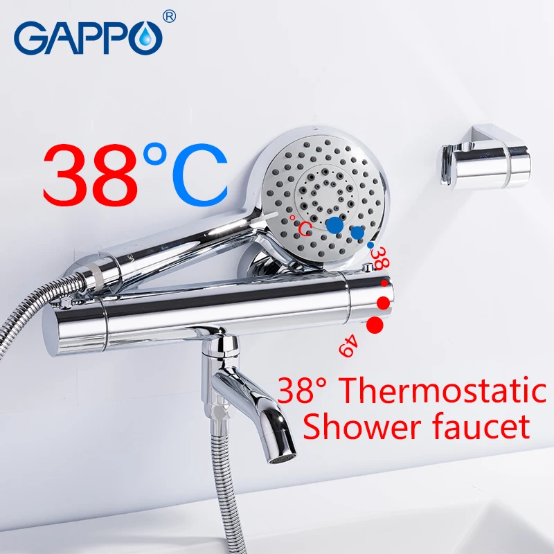 GAPPO shower faucet thermostatic bathroom mixer tap wall mounted shower head set bathtub faucet brass taps for bathroom shower
GAPPO shower faucet thermostatic bathroom mixer tap wall mounted shower head set bathtub faucet brass taps for bathroom shower