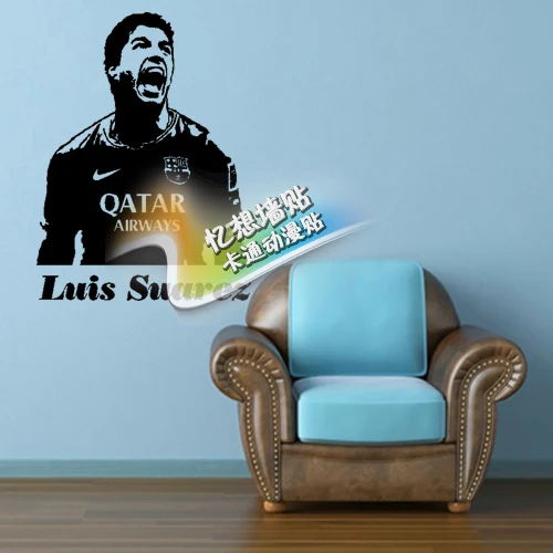 Free shiping diy vinyl football star Suarez wallpaper The sitting room the bedroom setting wall stickers
Free shiping diy vinyl football star Suarez wallpaper The sitting room the bedroom setting wall stickers