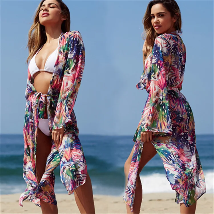 Beach Tunic And Dress Swim Suit Cover Up Wear For Women Sexy Bathing Suits New Chiffon Colorful Leaf Printed Skirt Polyester
Beach Tunic And Dress Swim Suit Cover Up Wear For Women Sexy Bathing Suits New Chiffon Colorful Leaf Printed Skirt Polyester