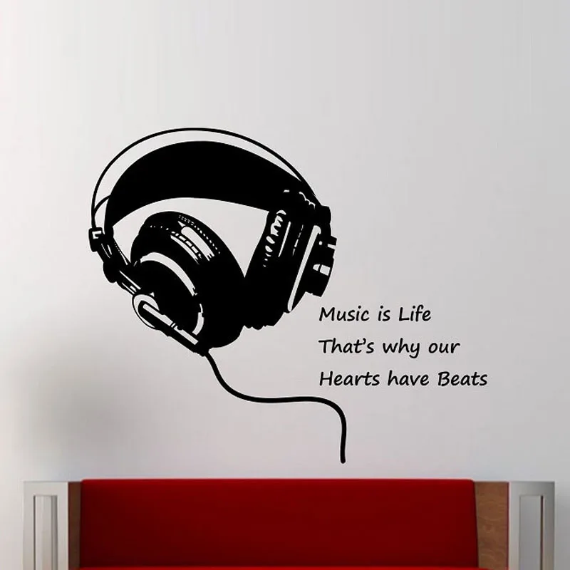 ZOOYOO Music Wall Decal Headphones Music Is Life Wall Sticker Quote Home Decor Bedroom Design Art Murals
ZOOYOO Music Wall Decal Headphones Music Is Life Wall Sticker Quote Home Decor Bedroom Design Art Murals